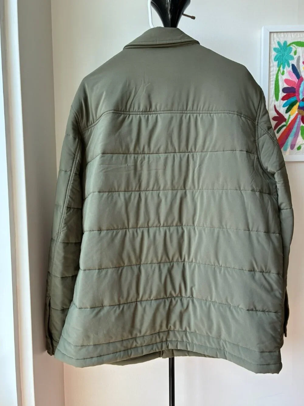 J. Crew Men's Eco Nordic Shirt-Jacket with PrimaLoft in Olive Green - Size L